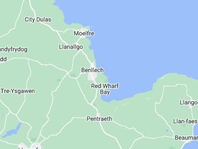 Benllech, Cornwall map