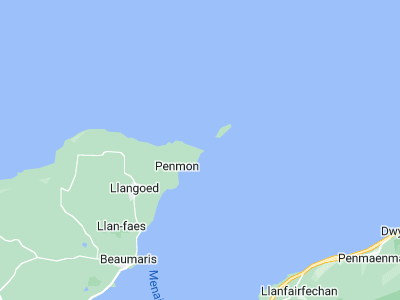 Beaumaris, Cornwall map