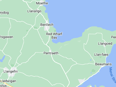 Benllech, Cornwall map