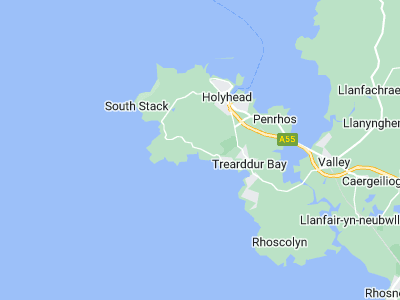 Holyhead, Cornwall map