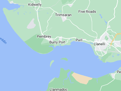 Burry Port, Cornwall map