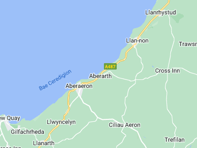 Aberaeron, Cornwall map