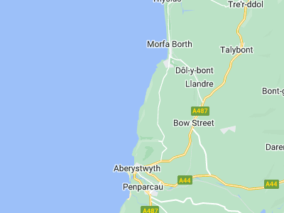 Aberystwyth, Cornwall map
