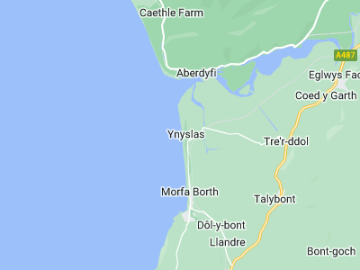 Borth, Cornwall map