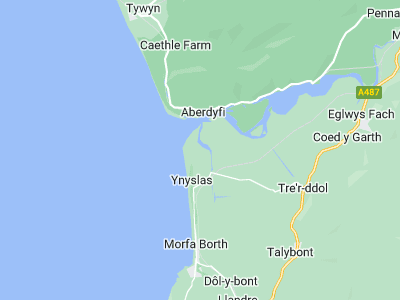 Aberdovey, Cornwall map