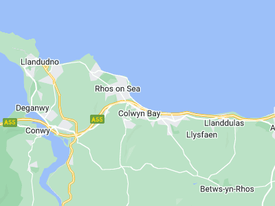 Conwy, Cornwall map