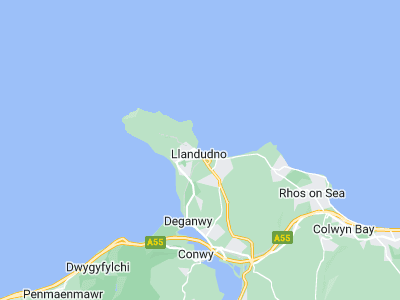 Llandudno, Cornwall map