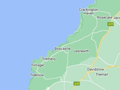 Boscastle, Cornwall map