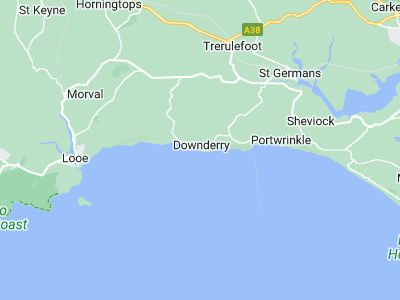 East Looe, Cornwall map