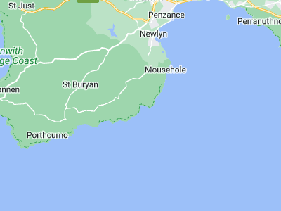 Newlyn, Cornwall map