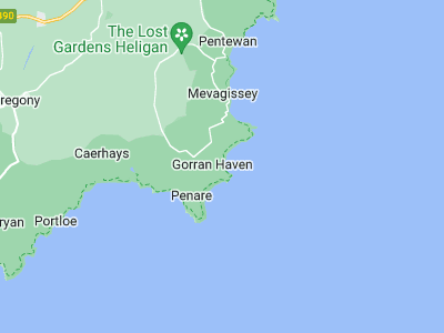 Mevgissey, Cornwall map