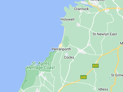 Perranporth, Cornwall map