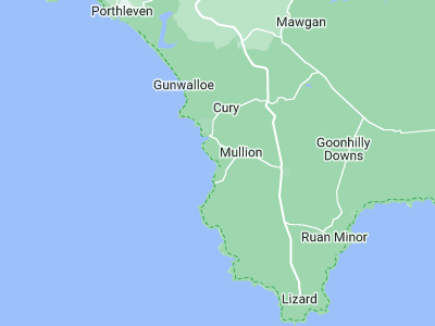 Mullion, Cornwall map