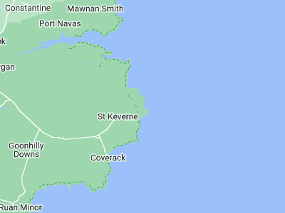 St Keverne, Cornwall map