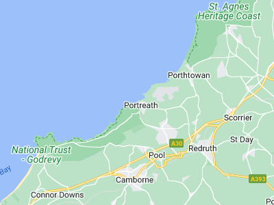 Portreath, Cornwall map