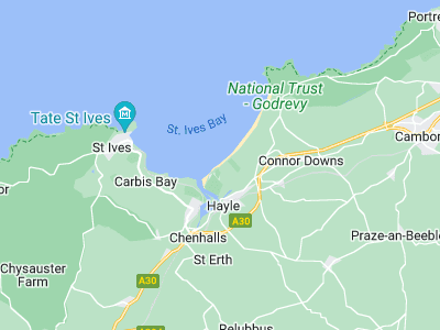 Hayle, Cornwall map