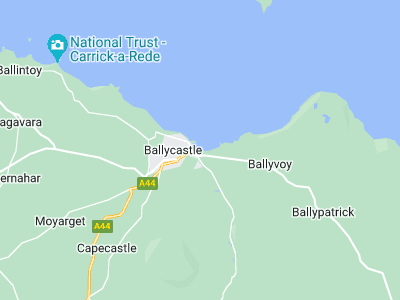 Ballycastle, Cornwall map
