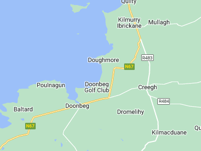 Doonbeg, Cornwall map