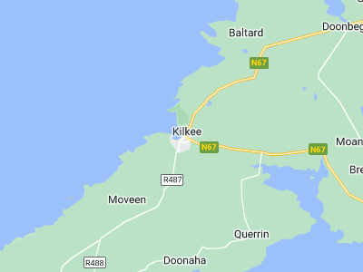 Kilkee, Cornwall map
