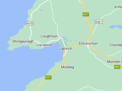 Lahinch, Cornwall map