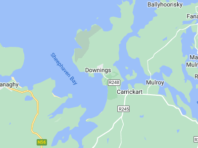 Downings, Cornwall map