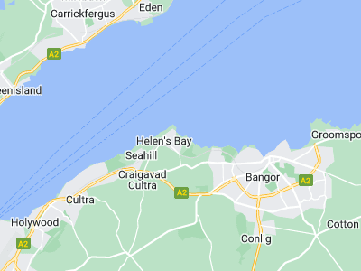 Bangor, Cornwall map