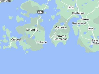 Carraroe, Cornwall map