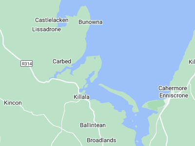 Killala, Cornwall map