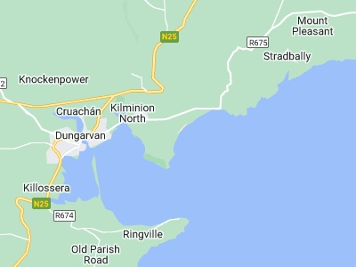 Dungarvan, Cornwall map