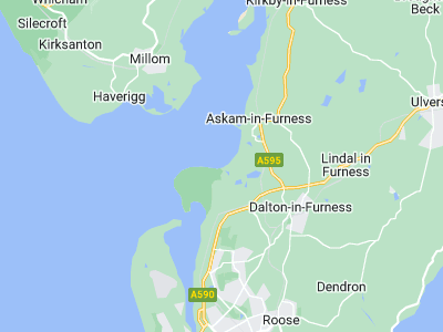 Askam in Furness, Cornwall map