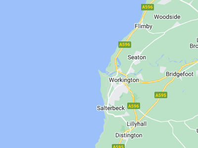 Workington, Cornwall map