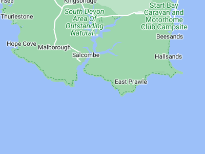 Salcombe, Cornwall map