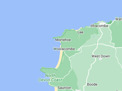 Woolacombe, Cornwall map