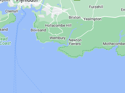 Noss Mayo, Cornwall map