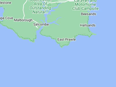 Salcombe, Cornwall map