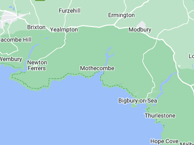 Holbeton, Cornwall map