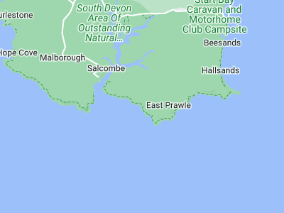 East Prawle, Cornwall map