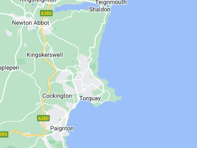 Torquay, Cornwall map