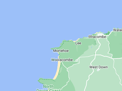 Ilfracombe, Cornwall map