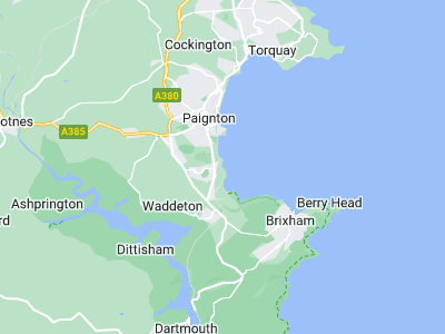 Paignton, Cornwall map