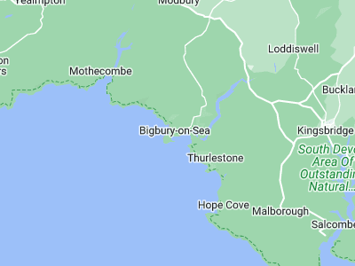 Bigbury, Cornwall map