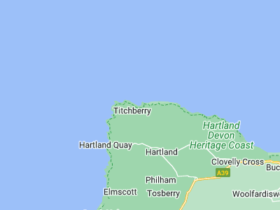 Bideford, Cornwall map