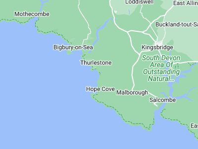 Thurlestone, Cornwall map