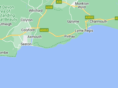 Lyme Regis, Cornwall map