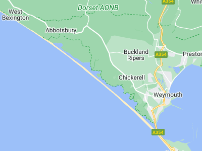 Weymouth, Cornwall map