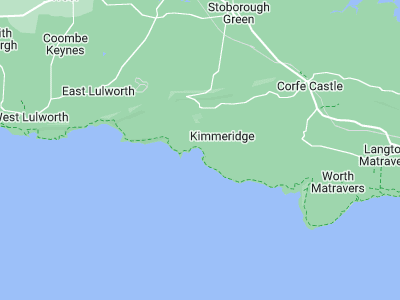 Kimmeridge, Cornwall map