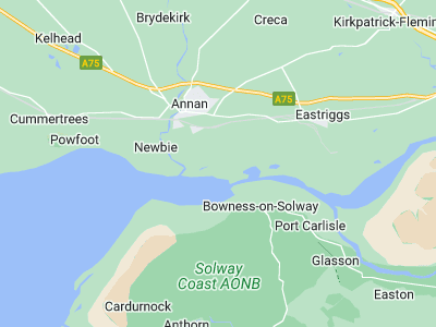 Annan, Cornwall map