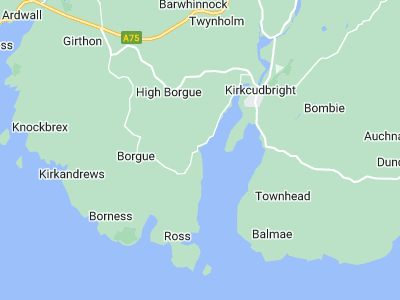 Kirkcudbright, Cornwall map