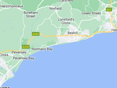 Bexhill, Cornwall map