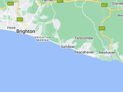 Brighton, Cornwall map